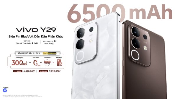 Ra mắt vivo Y29 - Smartphone tầm trung pin 6500mAh