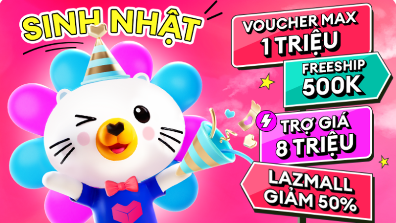 Lazada khởi động chương trình Sale Sinh Nhật từ 20h ngày 24.3 đến hết ngày 29.3