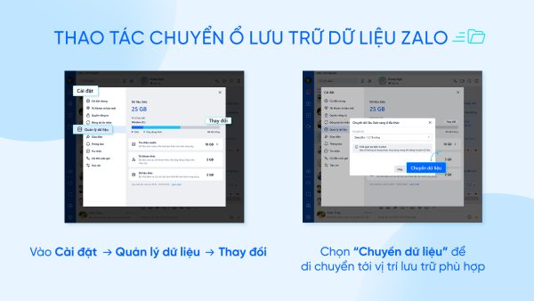 Zalo ra mắt tính năng chuyển ổ lưu trữ dữ liệu ngay trên nền tảng