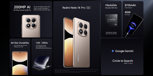 Xiaomi ra mắt Redmi Note 14 Series màu vàng sa mạc tại Việt Nam