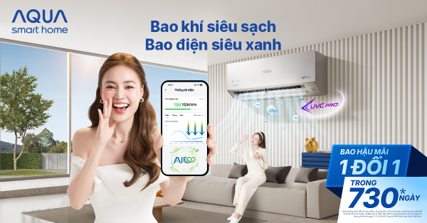 AQUA ra mắt điều hòa thông minh AQUA UV VOICE, bảo hành “1 đổi 1 trong 730 ngày” cùng nhiều chương trình khuyến mại hè hấp dẫn