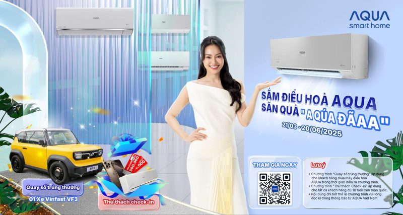 AQUA ra mắt điều hòa thông minh AQUA UV VOICE, bảo hành “1 đổi 1 trong 730 ngày” cùng nhiều chương trình khuyến mại hè hấp dẫn