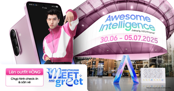 Samsung ra mắt Galaxy A56 5G màu hồng mới và sự kiện Meet & Greet cùng HIEUTHUHAI