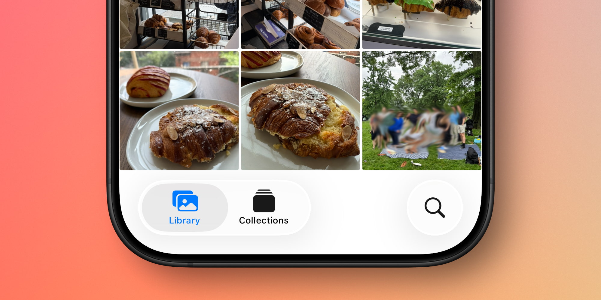 Ứng dụng Apple Photos iOS 26 thanh tab