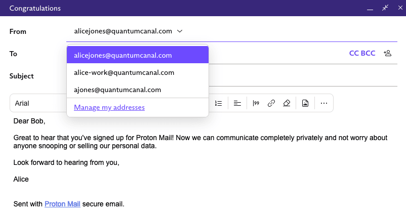 How to create and use an additional address (alias) | Proton
