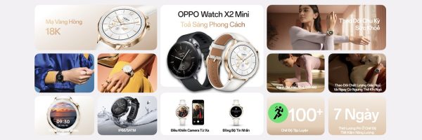 OPPO giới thiệu bộ đôi đồng hồ thông minh mới nhất: OPPO Watch X2 và OPPO Watch X2 Mini