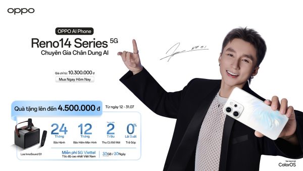 Reno14 Series ghi nhận 26.000 máy bán ra chỉ sau 10 ngày ra mắt chính thức