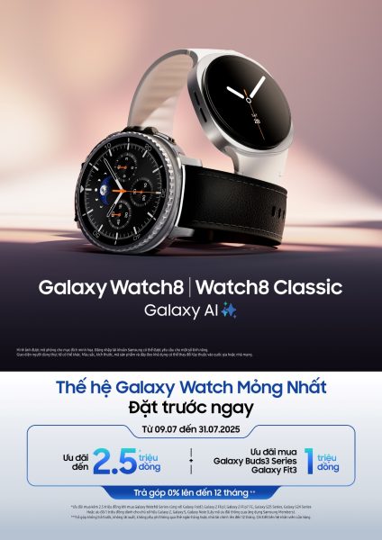 Samsung Galaxy Watch8 Series ra mắt: Trải nghiệm thoải mái tối ưu, từ giấc ngủ đến luyện tập