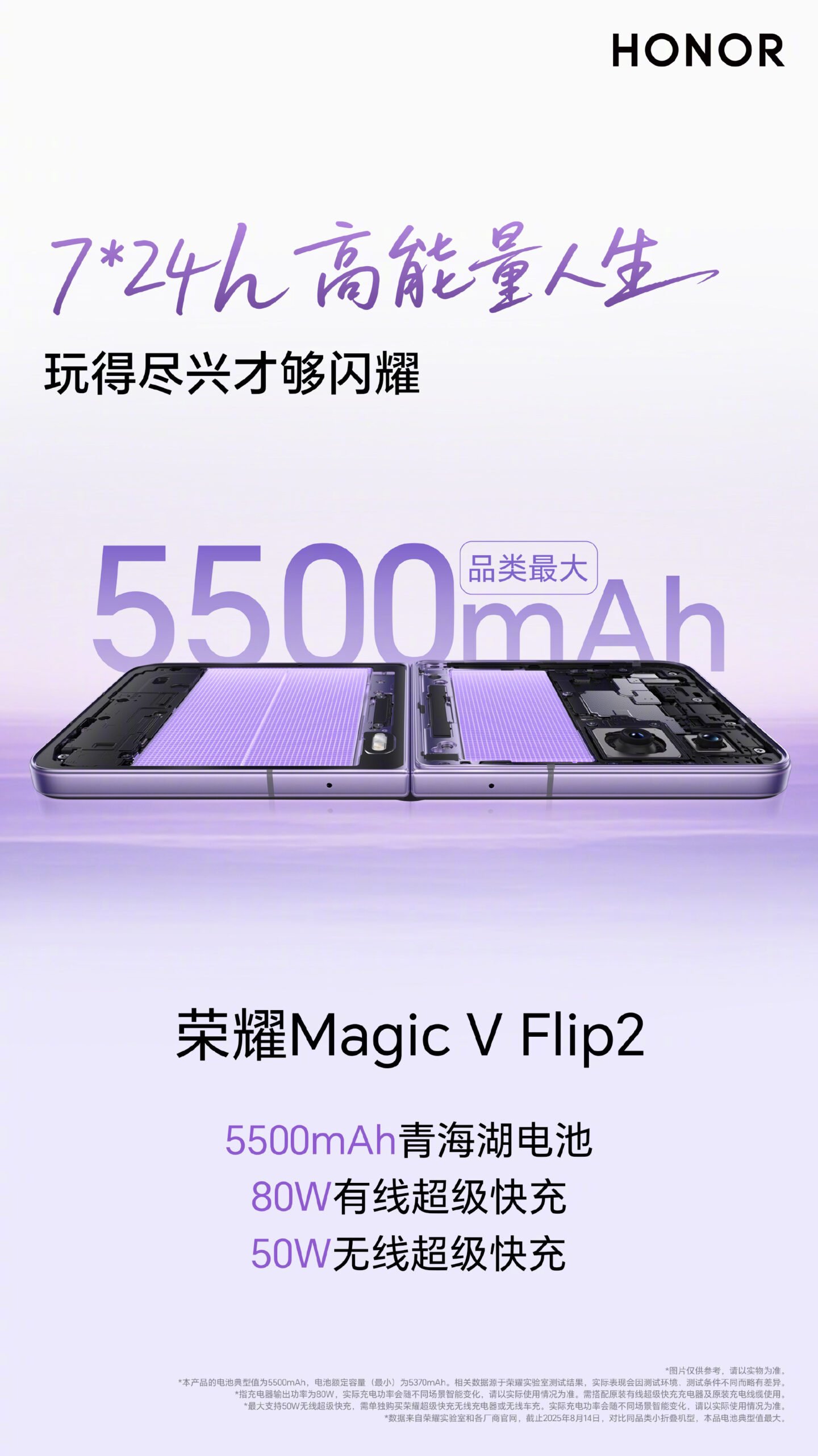 Honor Magic V Flip 2 chính thức ra mắt với pin lớn nhất từ trước đến nay Dung lượng pin Honor Magic V Flip 2