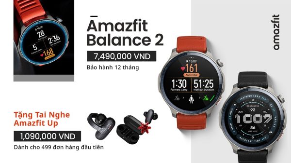 Amazfit Balance 2 lên kệ giá 7,99 triệu đồng kèm ưu đãi mở bán hấp dẫn