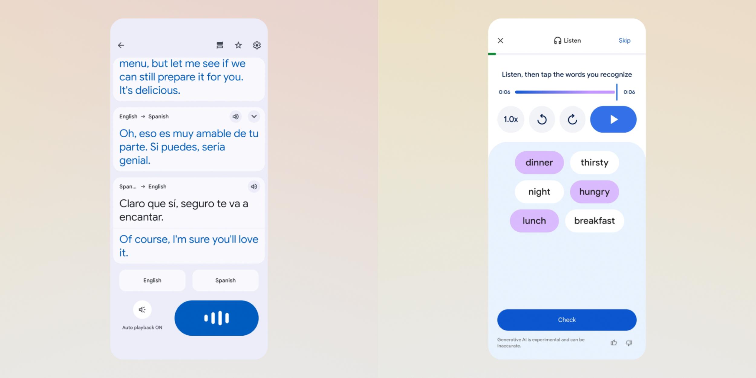 Google Translate ra mắt chế độ dịch trực tiếp và công cụ luyện tập ngôn ngữ
