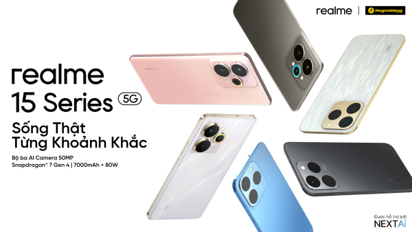 realme ra mắt dòng realme 15 series với công nghệ AI hỗ trợ chụp đêm