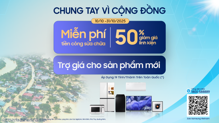 Samsung đồng hành tái thiết, sẻ chia cùng cộng đồng