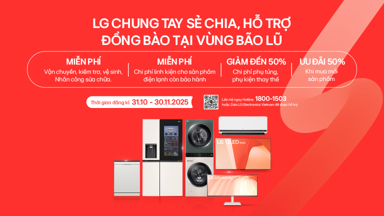 LG mở rộng chương trình kiểm tra, sửa chữa thiết bị miễn phí đến 11 tỉnh, thành miền Trung
