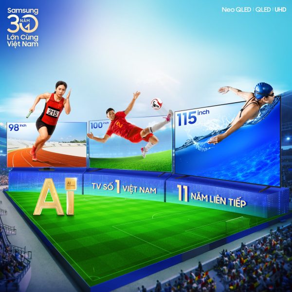 Samsung giới thiệu loạt TV AI, tối ưu cho nội dung thể thao dịp SEA Games 33 Samsung giới thiệu loạt TV AI, tối ưu cho nội dung thể thao dịp SEA Games 33