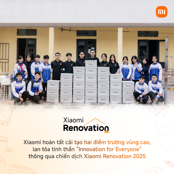 Xiaomi hoàn tất cải tạo điểm trường vùng cao, lan tỏa tinh thần “Innovation for Everyone” Xiaomi hoàn tất cải tạo điểm trường vùng cao, lan tỏa tinh thần “Innovation for Everyone”