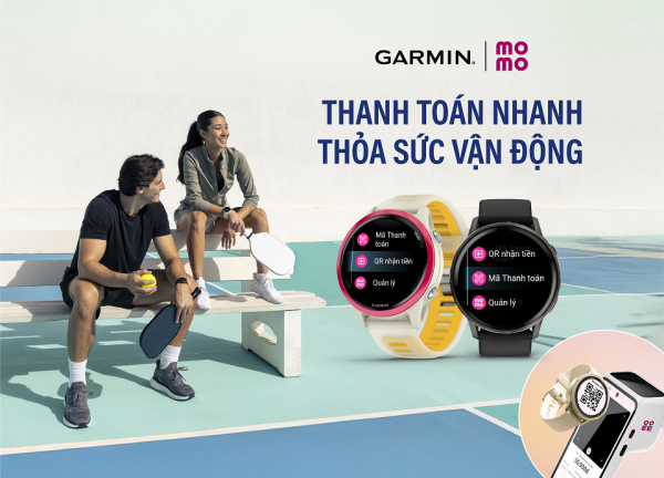 Garmin tích hợp MoMo, mở rộng trải nghiệm thanh toán QR trực tiếp trên đồng hồ thông minh