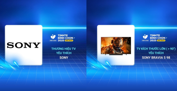 Sony lập “cú đúp” giải thưởng: Dẫn đầu thương hiệu TV có hiệu suất năng lượng cao và được người dùng yêu thích