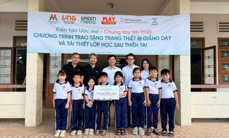 Quỹ Kiến tạo Ước mơ hỗ trợ gần 1,7 tỷ đồng tái thiết trường học sau lũ tại Đắk Lắk, Gia Lai và Huế