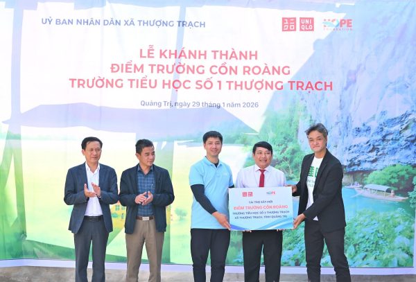 UNIQLO Việt Nam đồng hành Quỹ Hy Vọng xây dựng công trình giáo dục tại Quảng Trị UNIQLO Việt Nam đồng hành Quỹ Hy Vọng xây dựng công trình giáo dục tại Quảng Trị