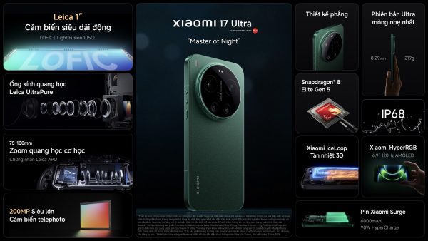 Xiaomi 17 Series ra mắt tại Việt Nam: Hiệu năng mạnh mẽ, Xiaomi HyperOS 3 tích hợp sâu Xiaomi HyperAI