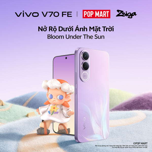 vivo công bố hợp tác cùng nhân vật ZSIGA từ POP MART, chuẩn bị ra mắt vivo V70 và vivo V70 FE