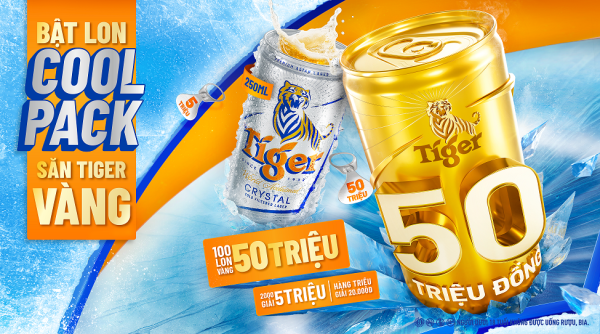 Tiger Beer khởi động hè 2026 với chương trình “Bật lon Coolpack – Săn Tiger vàng”