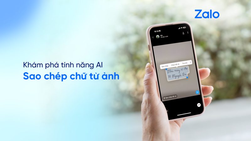 Hướng dẫn sử dụng tính năng AI giúp sao chép chữ từ ảnh trên Zalo