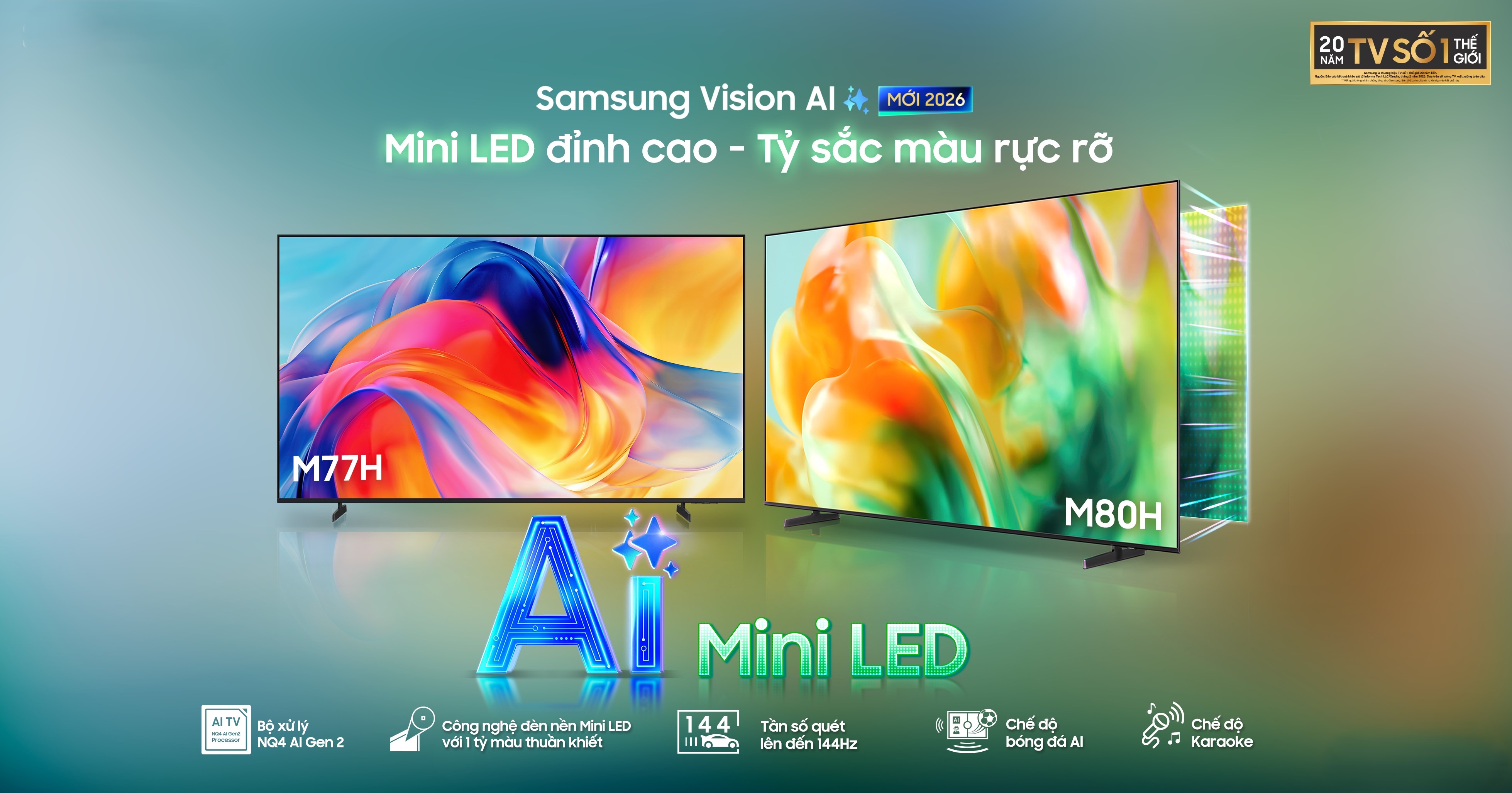 Samsung AI TV 2026 đã có mặt tại Việt Nam