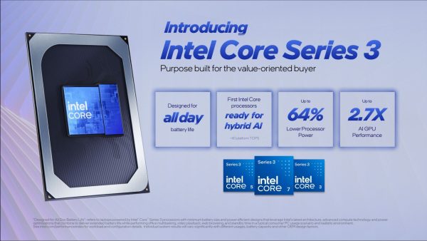 Intel trình làng bộ vi xử lý Intel Core Series 3