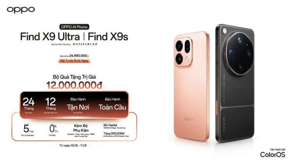 OPPO ra mắt Find X9 Ultra và Find X9s tại Việt Nam, nhấn mạnh khả năng chụp ảnh hợp tác Hasselblad OPPO ra mắt Find X9 Ultra và Find X9s tại Việt Nam, nhấn mạnh khả năng chụp ảnh hợp tác Hasselblad