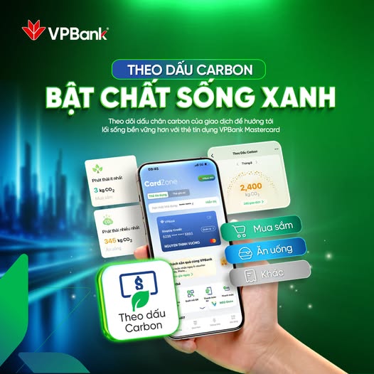 Mastercard và VPBank ra mắt tính năng “Theo dấu Carbon”, giúp người tiêu dùng hiểu rõ tác động của chi tiêu hàng ngày đến môi trường