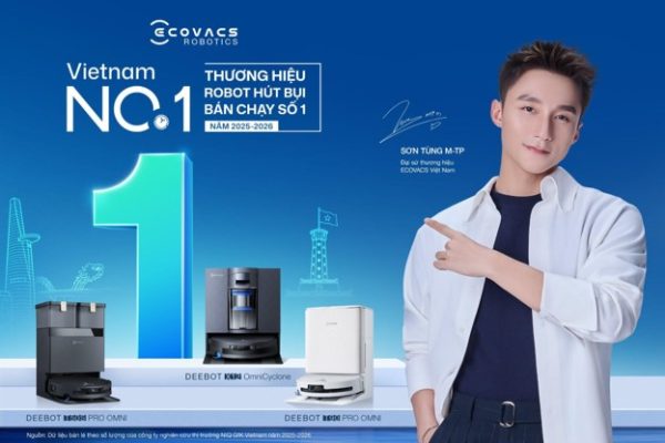 ECOVACS dẫn đầu thị trường robot hút bụi tại Việt Nam với 34% thị phần theo giá trị
