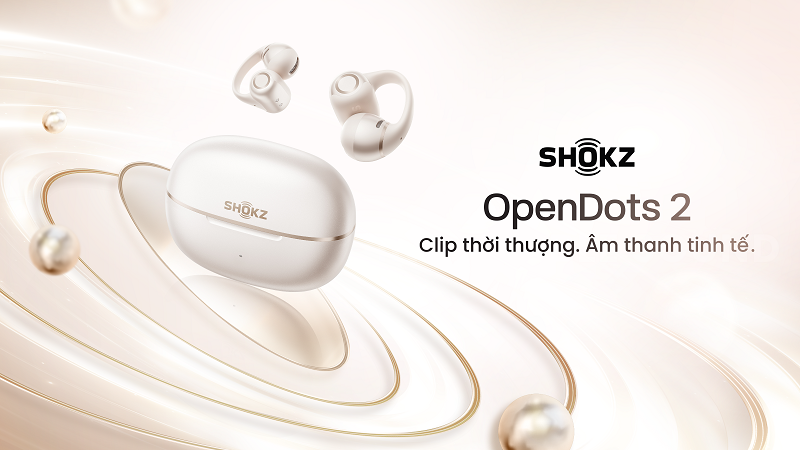 Shokz ra mắt tai nghe mở OpenDots 2 tại Việt Nam, hỗ trợ Dolby Audio, pin tối đa 40 giờ