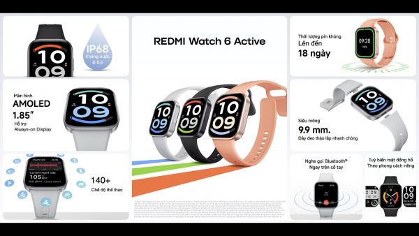 Xiaomi trình làng REDMI Watch 6 Series, máy giặt Mijia và loạt thiết bị gia dụng mới tại Việt Nam Xiaomi trình làng REDMI Watch 6 Series, máy giặt Mijia và loạt thiết bị gia dụng mới tại Việt Nam