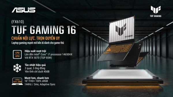 ASUS TUF Gaming 16 ra mắt tại Việt Nam, trang bị GPU RTX 5070