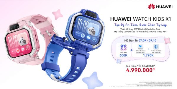 HUAWEI WATCH KIDS X1 chính thức lên kệ tại Việt Nam, giá 5.59 triệu đồng kèm ưu đãi trong tháng đầu tiên mở bán HUAWEI WATCH KIDS X1 chính thức lên kệ tại Việt Nam, giá 5.59 triệu đồng kèm ưu đãi trong tháng đầu tiên mở bán