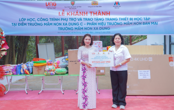 Quỹ Kiến tạo Ước mơ cùng Cục Cảnh sát Quản lý hành chính về trật tự xã hội - Bộ Công an hỗ trợ gần 4 tỷ đồng cải thiện điều kiện học tập tại Điện Biên