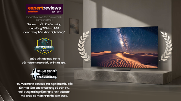 Loạt TV và thiết bị âm thanh Samsung 2026 được nhiều chuyên trang quốc tế đánh giá cao