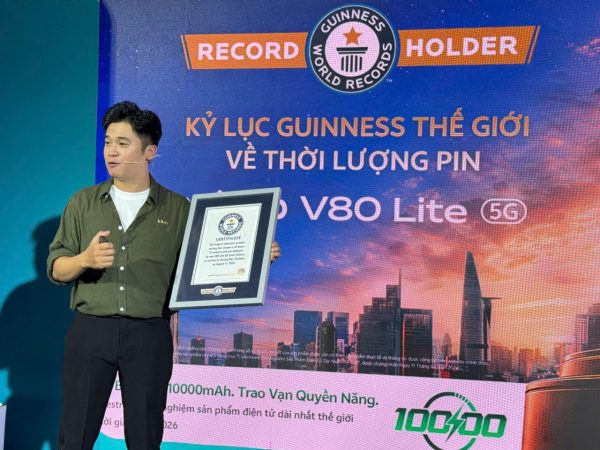 vivo V80 Lite 5G ra mắt tại Việt Nam với pin 10.000mAh, lập kỷ lục Guinness thế giới vivo V80 Lite 5G ra mắt tại Việt Nam với pin 10.000mAh, lập kỷ lục Guinness thế giới
