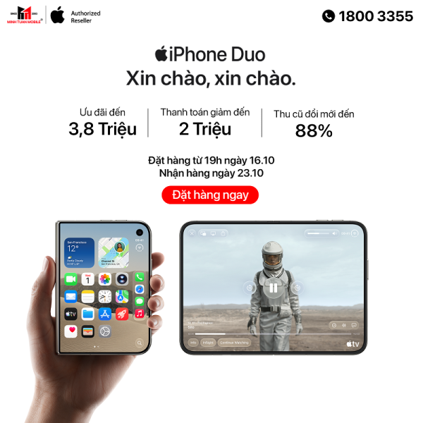 Minh Tuấn Mobile mở đặt hàng iPhone Duo với nhiều ưu đãi và quà tặng