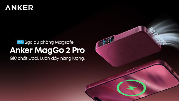 Anker MagGo Power Bank 2 Pro – A110R: Pin dự phòng Qi2 25W tích hợp làm mát chủ động, đạt chứng nhận SGS