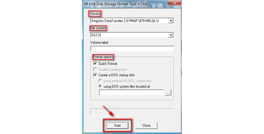 hp usb disk format tool windows 10